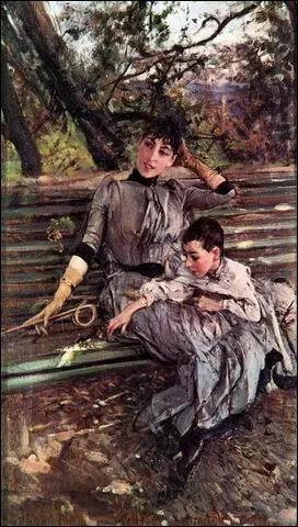 Sur un banc dans le parc