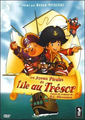 "Les Joyeux Pirates de l'Île au trésor" est une adaptation datant de 1971 et bien peu fidèle au roman puisque Silver est un cochon; ou encore Jim se voit donner la carte au trésor par Flint (supposé être mort et a son nom juste mentionné) et pas Billy Bones. Bien que Hayao Miyazaki ait en partie animé cette adaptation, qui l'a vraiment réalisée ?