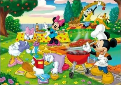 De quelle couleur est la nappe de la table ?