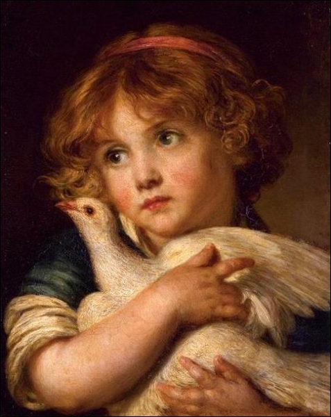  Petite fille tenant une colombe  est une oeuvre de ?