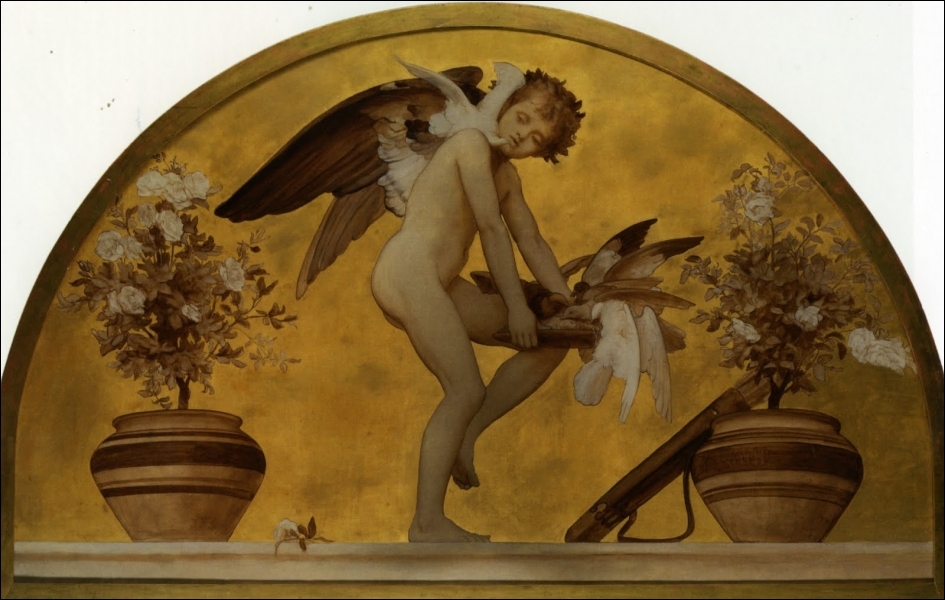 Lord Frederic Leighton a peint cette figure mythologique,  ... . and the doves . De quelle figure s'agit-il ?