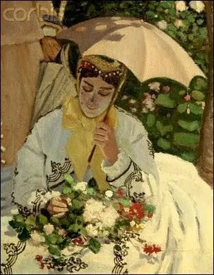 Femme dans un jardin (dtail)