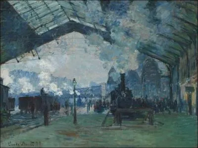  Arrive du train de Normandie, gare St Lazare , 1877 :