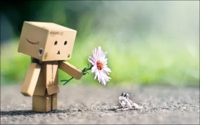 Il offre une fleur  ...