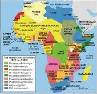 Quel pays domine l'Afrique en 1914 ?