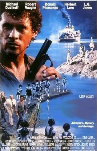 Cach en pleine jungle sud-amricaine, un docteur, appartenant  un parti nazi, conduit des recherches sur un virus mortel... . Film de Steve Carver de 1989 avec Michael Dudikoff, Robert Vaughn :