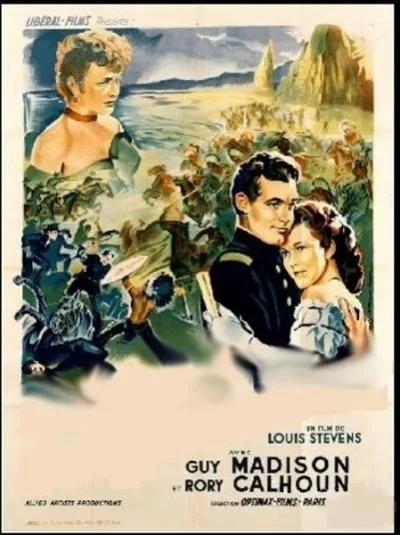 A la frontiere indienne, la paix a ete signee avec les Indiens. Le dtachement de cavalerie fait respecter l 'ordre... . Western de 1949, ralis par John Rawlins avec Guy Madison et Rory Calhoun :