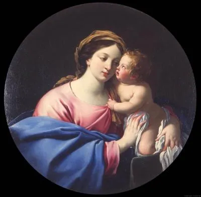 La Vierge  l'Enfant agenouill