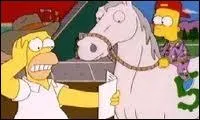 Quelle est la premire ide de Homer pour rentabiliser Duncan, le joli poney blanc, avant que Bart ne lui conseille de faire des courses hippiques ?