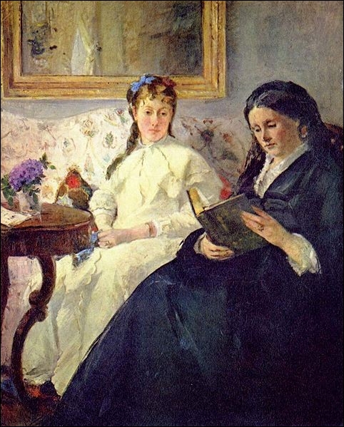 Portrait la mère de l'artiste et de sa soeur, Mme Pontillon (1869)