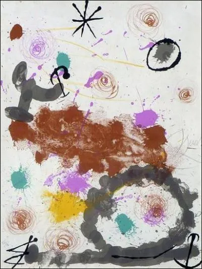 Quelques fleurs pour des amis (1964) par un peintre successivement fauviste, cubiste et expressionniste puis surraliste (1893-1983).