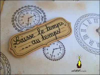 ''Il faut laisser le TEMPS au TEMPS'' est un titre de Didier Barbelivien mais c'était aussi une des phrases favorites de...