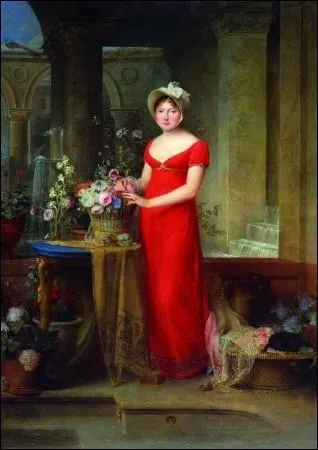 Jeune fille en robe rouge
