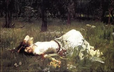 Ophelia lying in the meadow, 1889