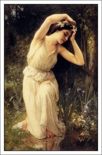 Une nymphe dans la fort