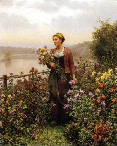Femme dans un jardin