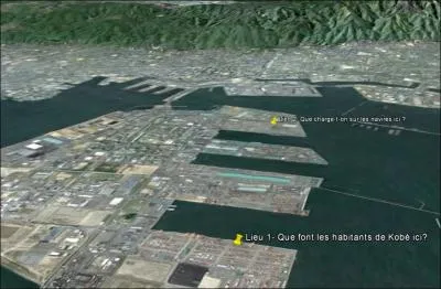 Afin d'accueillir les activits industrielles et portuaires  Kob, au Japon, l'homme a amnag des ...