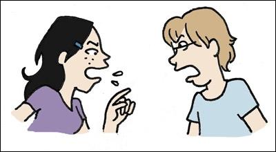 Ces deux frre et sur se disputent tout le temps. Ils...