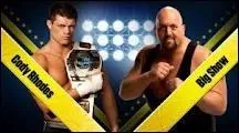 Quel est le vainqueur entre Cody Rhodes et Big Show dans un match simple pour le Intercontinental championship ?