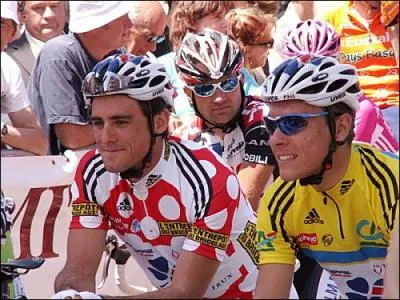 Qui est ce coureur(maillot  pois rouges ).