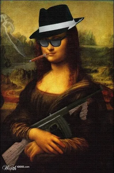 Mona Lisa en pleine prohibition au cot d'Al Capone  ...