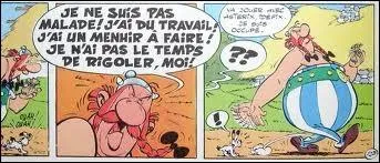 Oblix, en plein travail, envoie Idfix jouer avec Astrix. Quel est l'album mettant en scne cette image ?