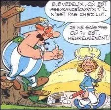 Oblix chercher partout le barde Assurancetourix. Dans quel album voit-on cette image ?