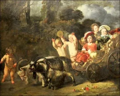 Qui a peint  Enfants nobles dans un char tir par des chvres  ?