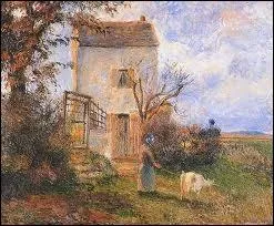 Qui a peint  Paysanne et chvre devant une maison, environs de Pontoise  ?