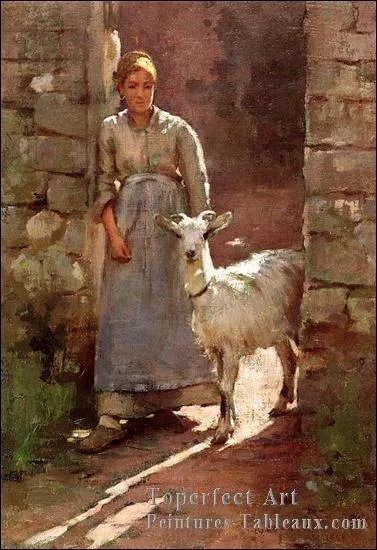 Quel peintre amricain est l'auteur de la toile  Fille avec chvre  ?