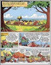 Le chef Abraracourcix fait un discours dans son village tout neuf, reconstruit par les lgions de Csar. Dans quel album voit-on cette scne ?