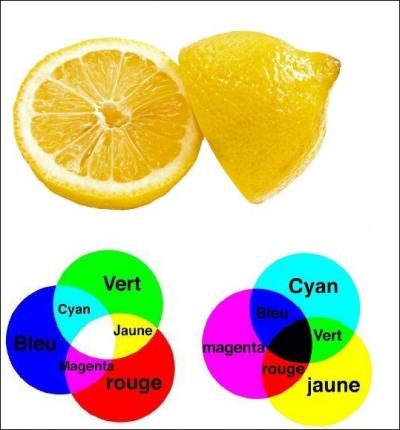 De quelle couleur apparaîtrait maintenant ce citron si on l'éclairait de lumière rouge ?