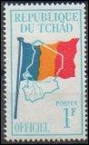 Que signifient les couleurs du drapeau du Tchad, visible sur ce timbre ?