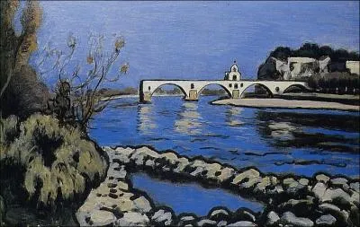 Quel peintre n  Montfavet (quartier d'Avignon) en 1873 ayant appartenu au groupe des peintres avignonnais  les 13  a reprsent  Le pont st-Bnezet  ?