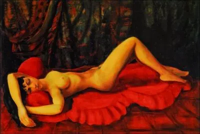 Grand nu de Josane au divan rouge, 1953