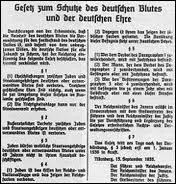 1935, lois contre les juifs :