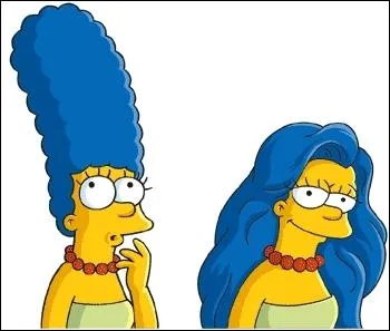 De quelle couleur sont les cheveux de Marge ?