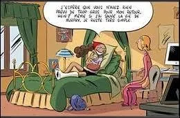 Pourquoi la brune se retrouve-t-elle avec un pltre ?