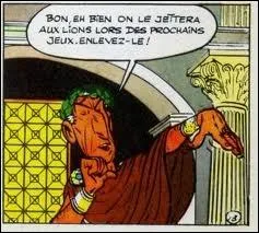 Offert en cadeau  Jules Csar, le barde gaulois sera finalement dvor par les lions. Dans quel album voit-on cette image ?