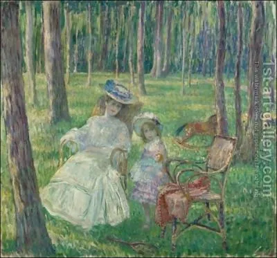 Qui a peint Mre et enfant dans le parc ?