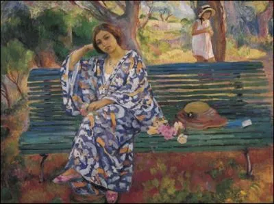 Sur le banc vert  Sanary, 1911