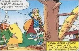 Vex d'tre remplac par une femme, le barde Assurancetourix quitte le village et part vivre dans la fort. Dans quel album voit-on cette scne ?