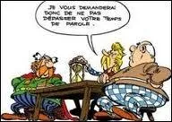 Sur cette image, le barde Assurancetourix est l'arbitre de la confrontation entre Abraracourcix et Orthopdix. De quel album est-elle tire ?