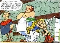 On voit cette scne dans l'album  Astrix et Falbala .