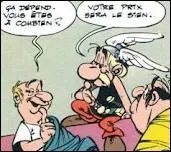 Astrix entre aux services du romain Claudius Quiquilfus dans l'album  Le Cadeau de Csar .