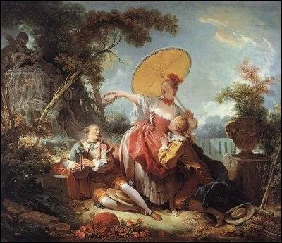 Conversation galante dans un parc