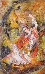 - qui boucle de cheveux, (... ) au matin la rose prisonnière. "