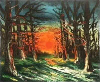 Qui a peint Soleil rouge dans la fort ?