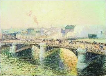 Qui a peint Le pont Boieldieu soleil couchant ?