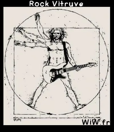 Question bte : De quel instrument de musique l'homme de Vitruve joue-t-il sur ce dessin ?